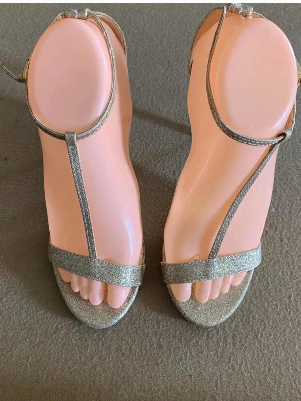 Steve Madden gold  Glitter T-Strap Heels